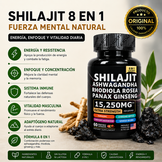 Shilajit 8 en 1 - El suplemento completo